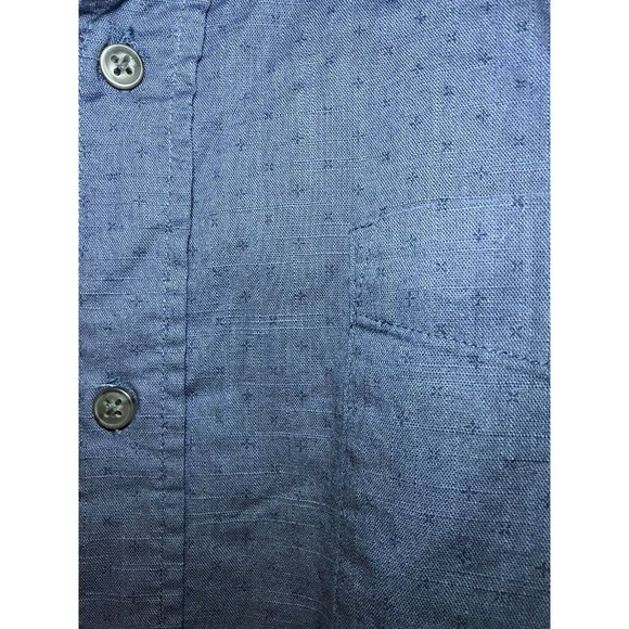 Wrangler Button Shirt Men's Large Blue Long Sleeve Vintage Wash - Picture 2 of 5